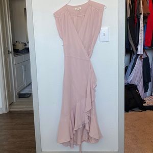 Baby pink wrap dress. Size M by Yumi Kim.